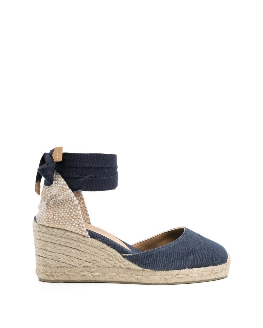 Castaner Blue 70Mm Carina Wedge Espadrilles