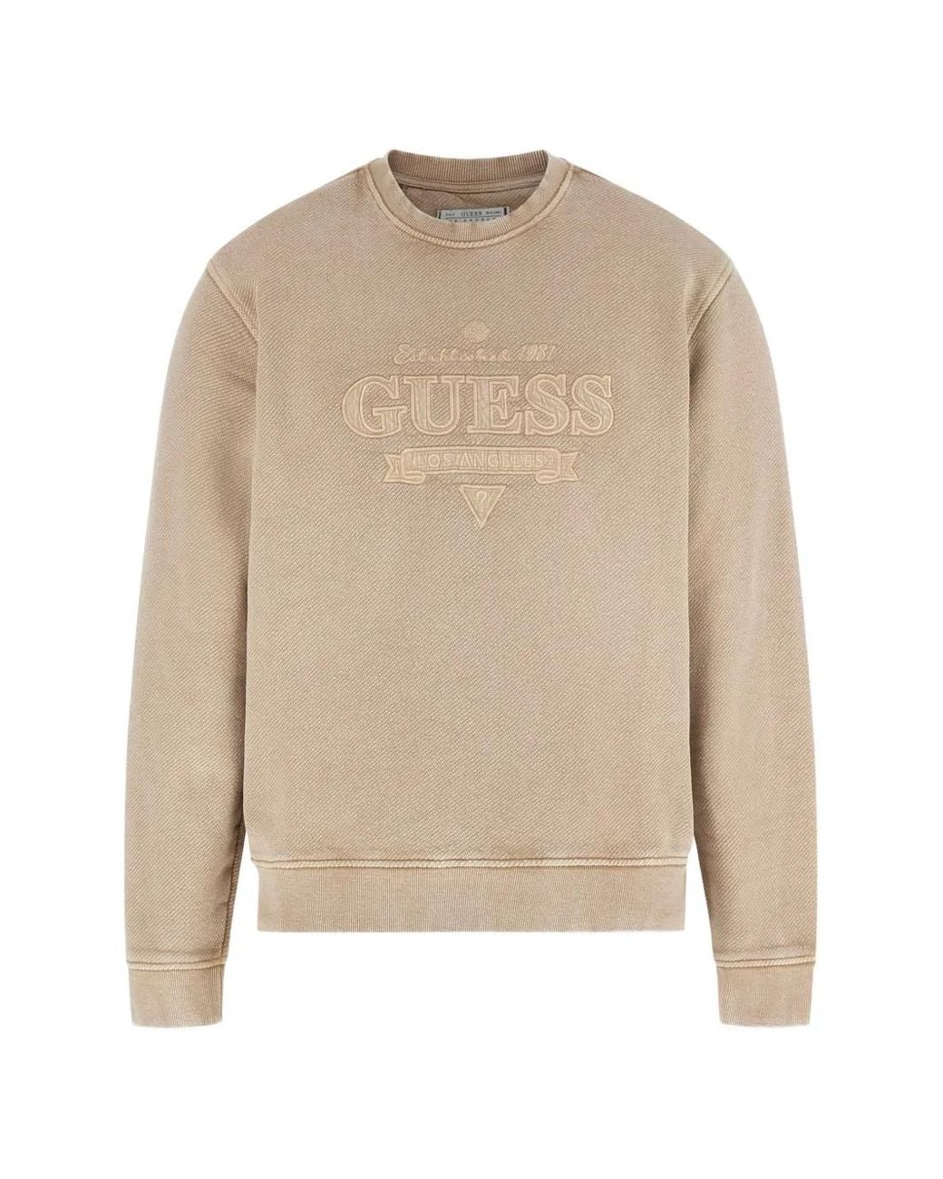 Guess Natural Cn Ls Vintage Sweatshirt for men