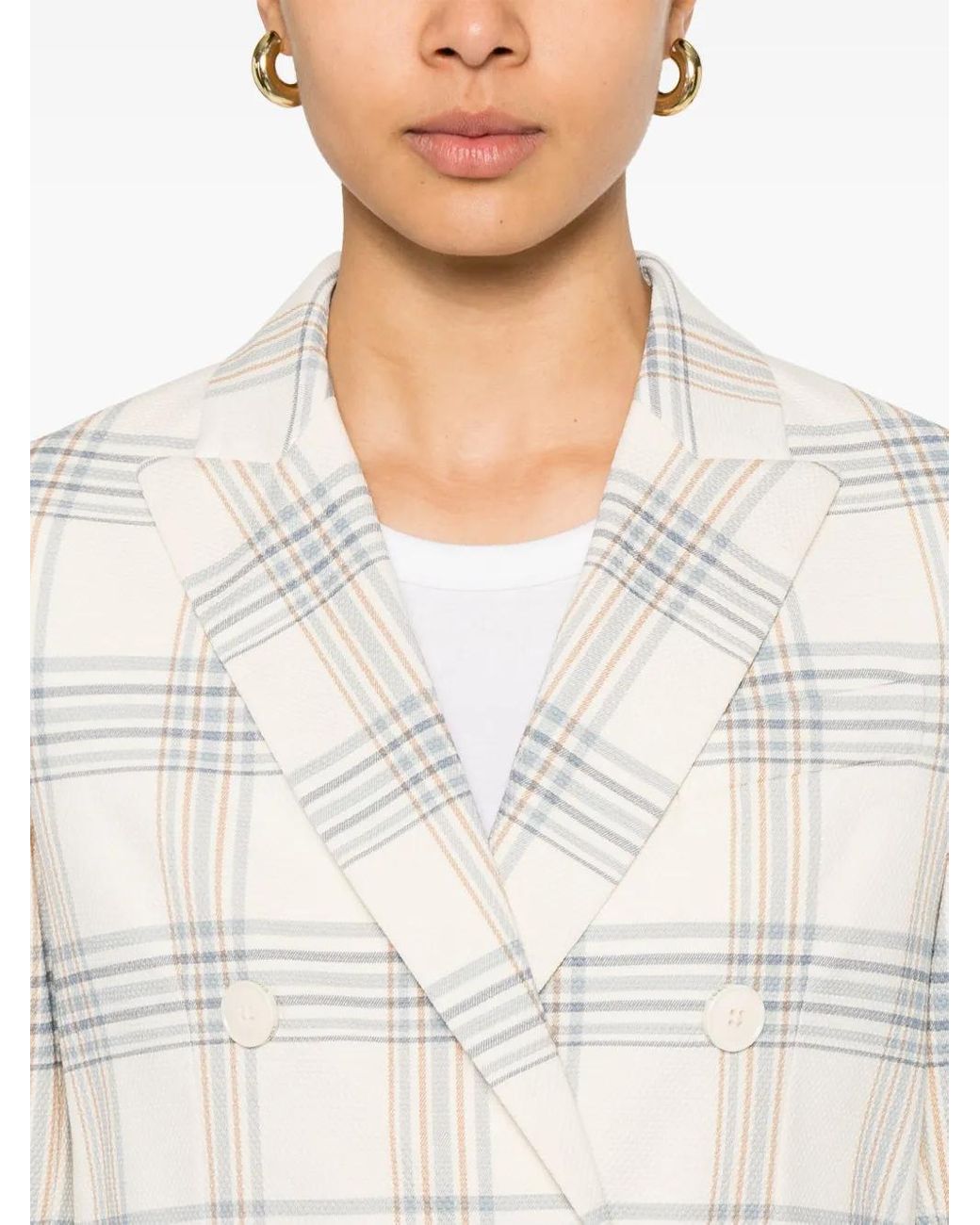 Circolo 1901 Geruite Blazer in het White
