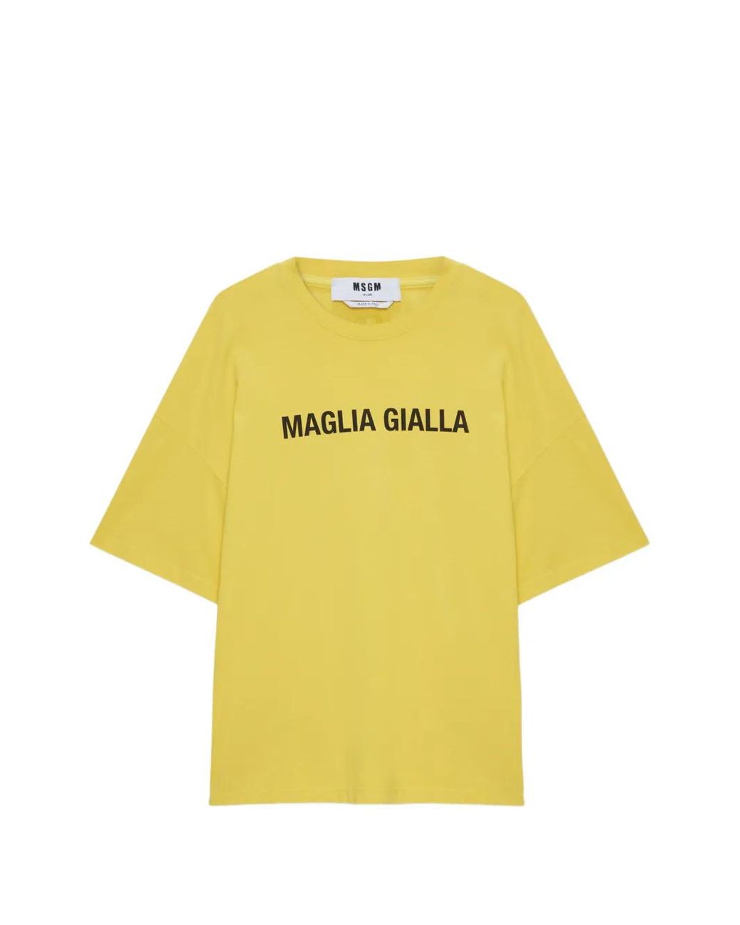MSGM Yellow T-Shirt À Imprimé Graphique for men