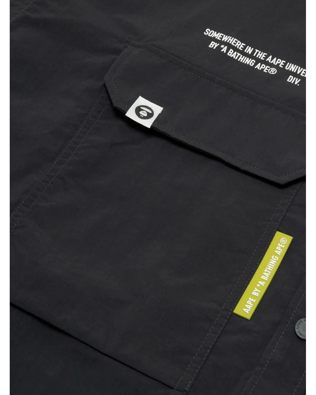 Aape By A Bathing Ape Blue Text-Print Shirt for men