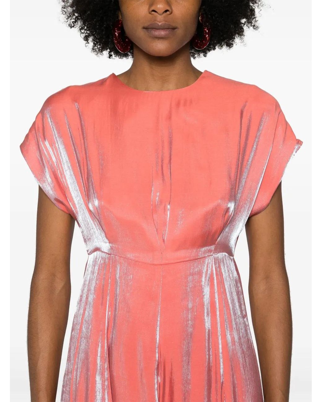Baruni Aimee Midi-Jurk in het Red