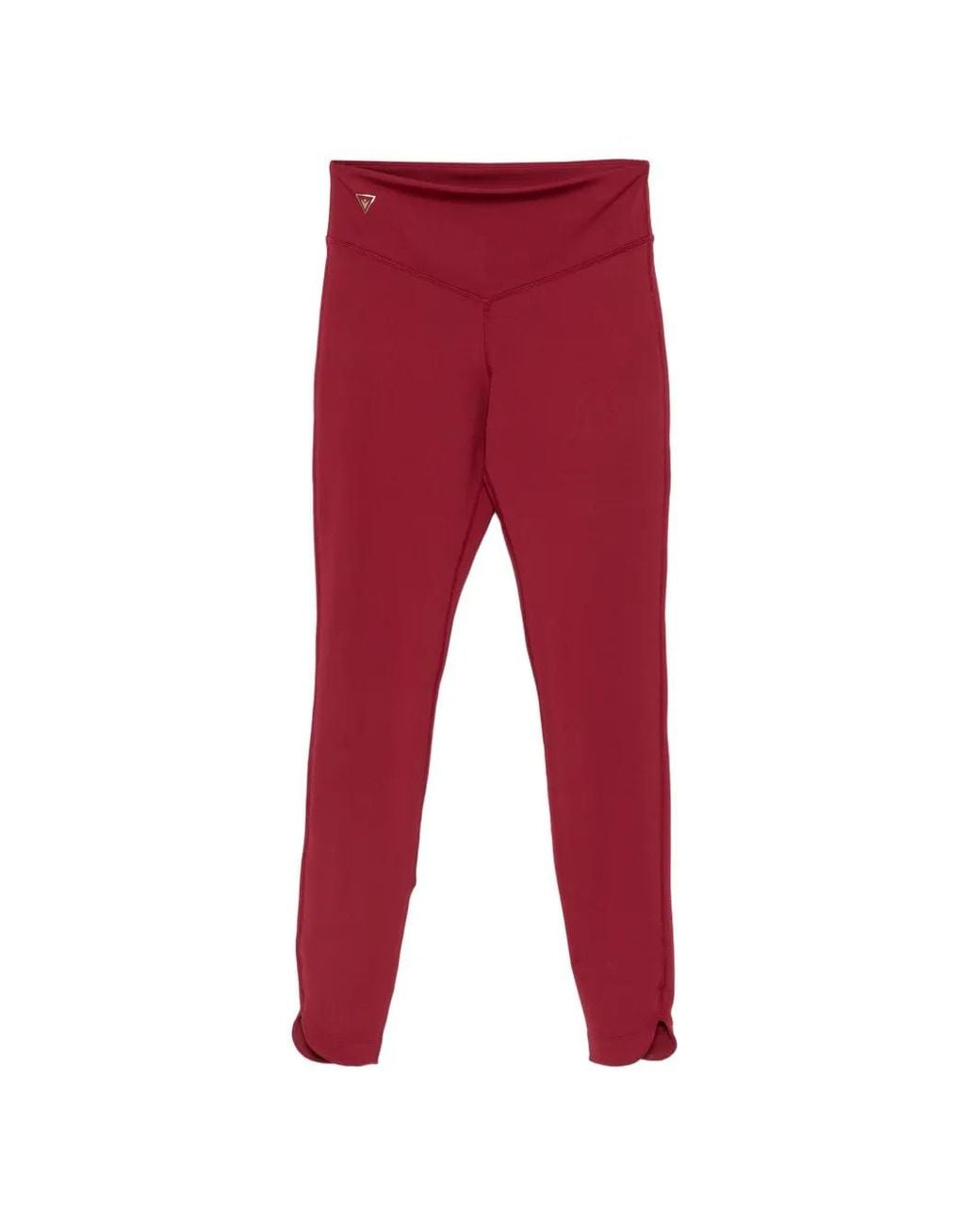 MACRON Red High-Waisted Performance Leggings