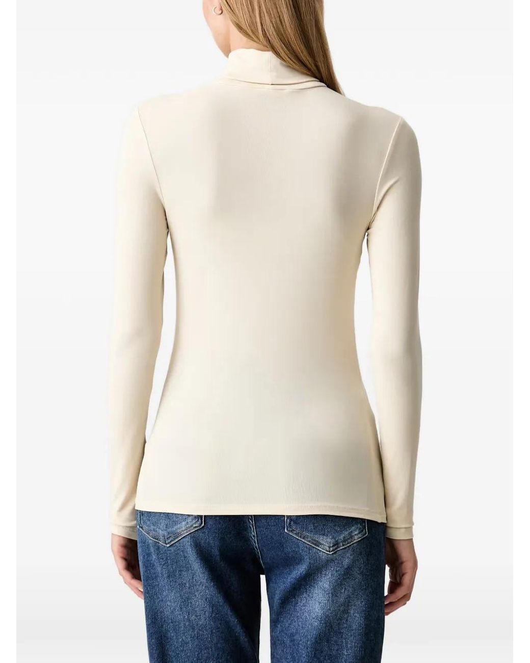 Marc O' Polo Blue Roll-Neck Long-Sleeve T-Shirt
