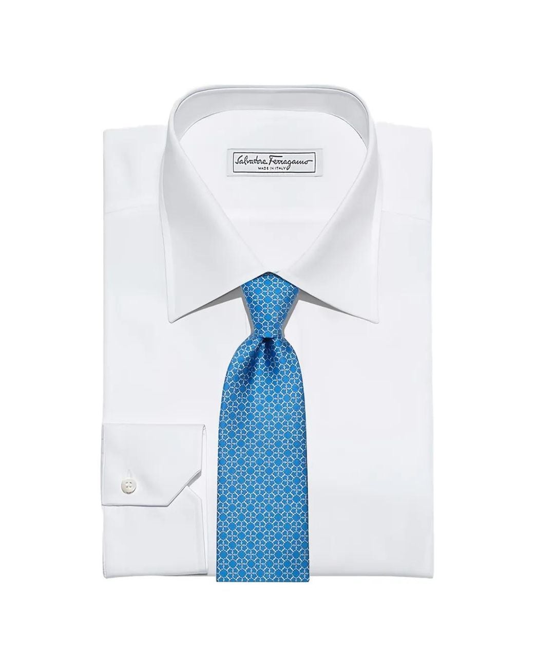 Ferragamo Blue Cravate Imprimée for men