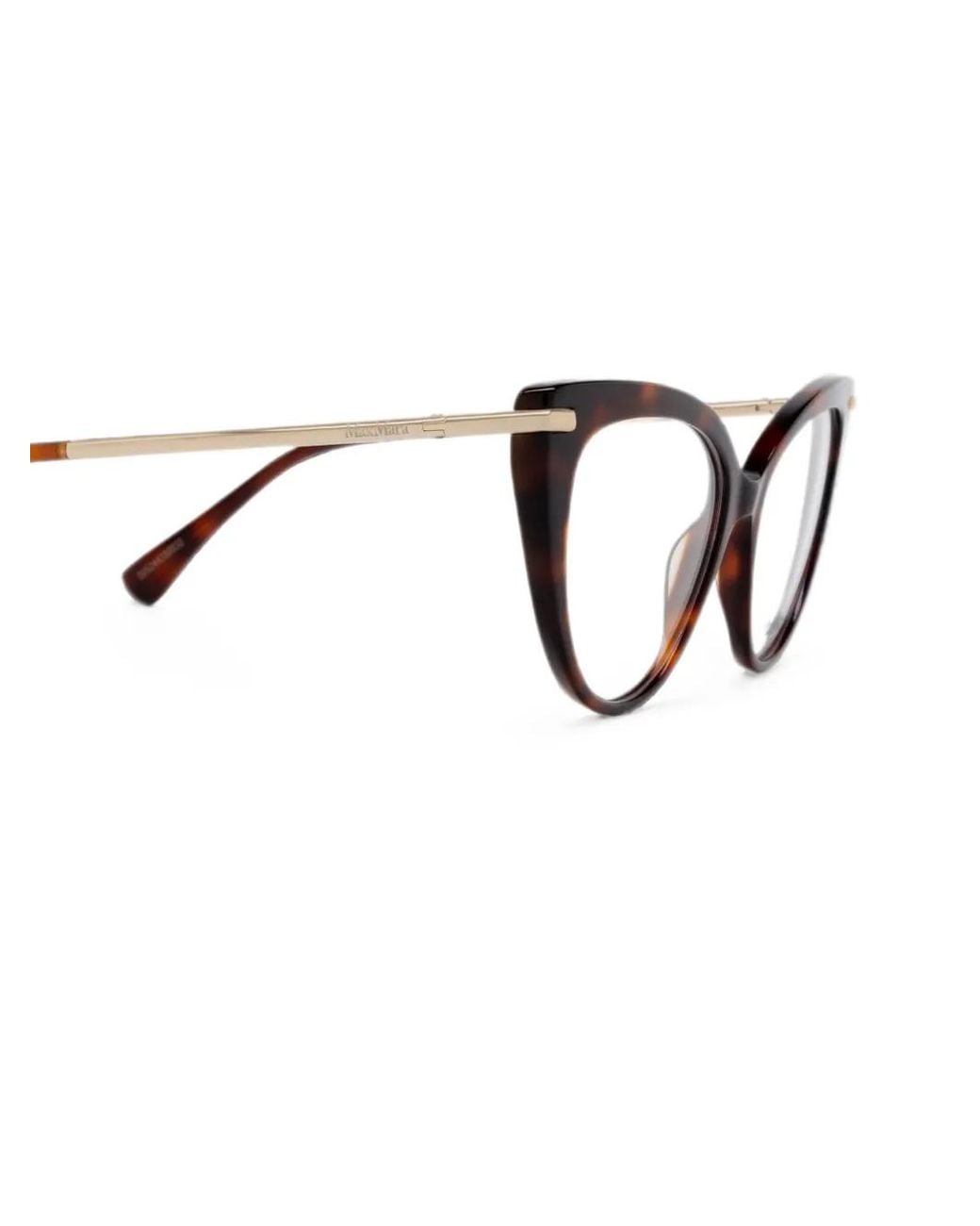 Max Mara Eyewear Black Cat-Eye Tortoiseshell-Effect Glasses