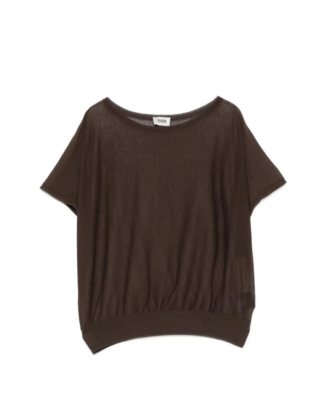 Drykorn Brown Gerlotta Boat-Neck T-Shirt