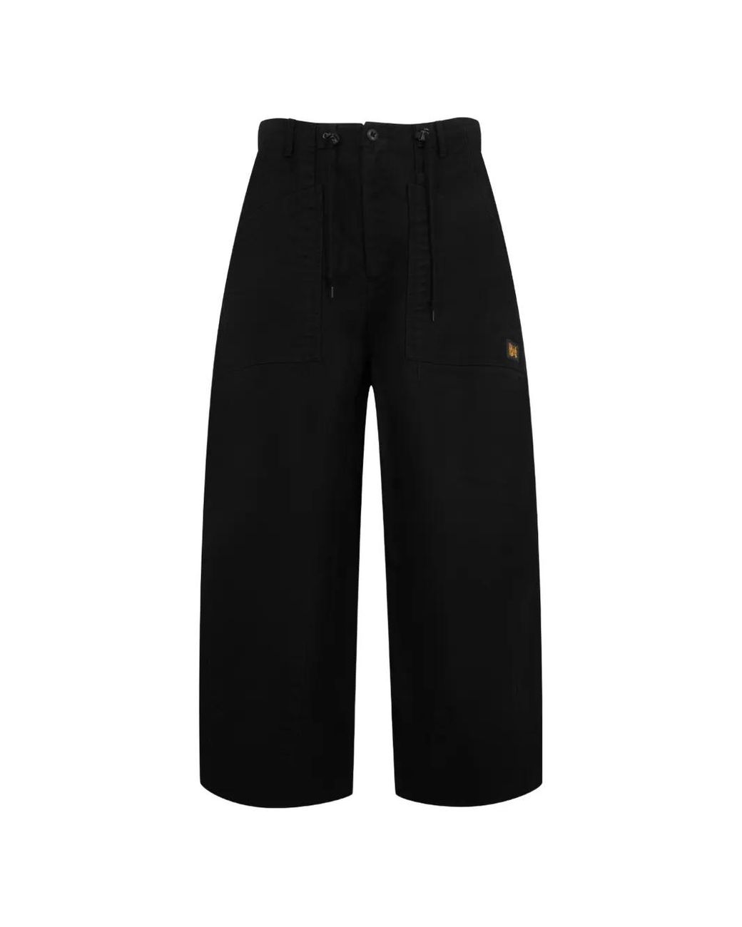 Needles Black H.D. Curved-Leg Trousers for men