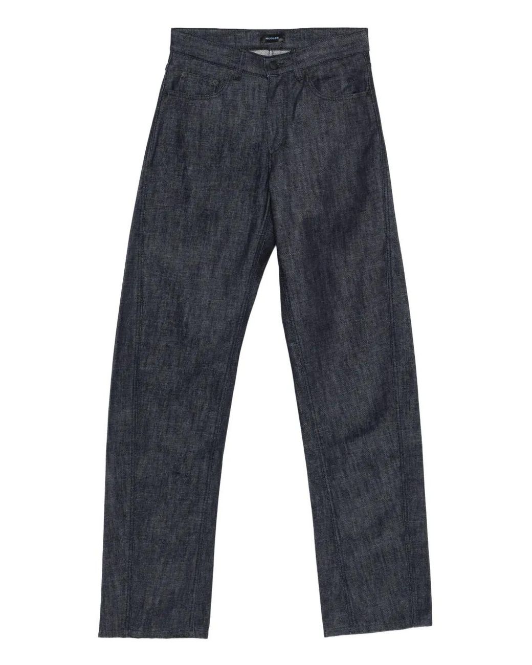 Mugler Blue Straight-Leg Jeans for men