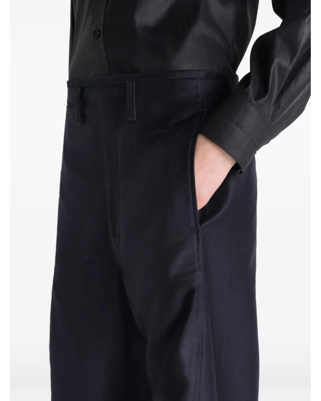 Lemaire Blue Twisted Chino Trousers