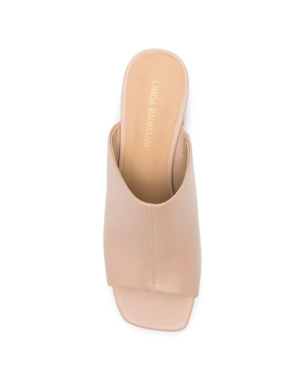 Linda Baumann Pink Open-Toe Block-Heel Sandals