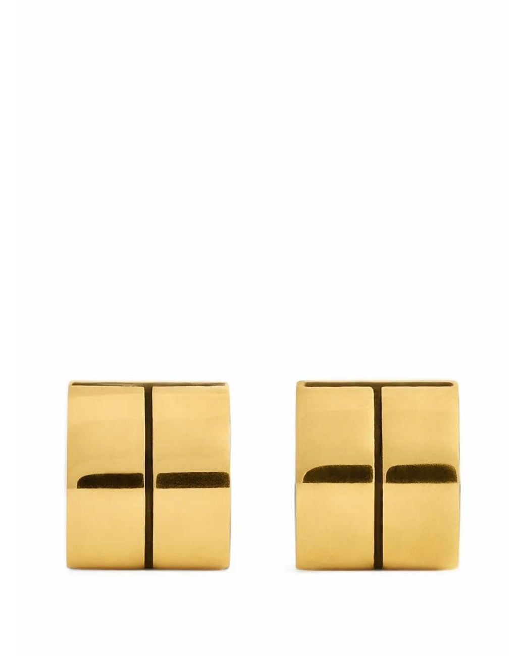 Totême Metallic Signature Stripe Hoops