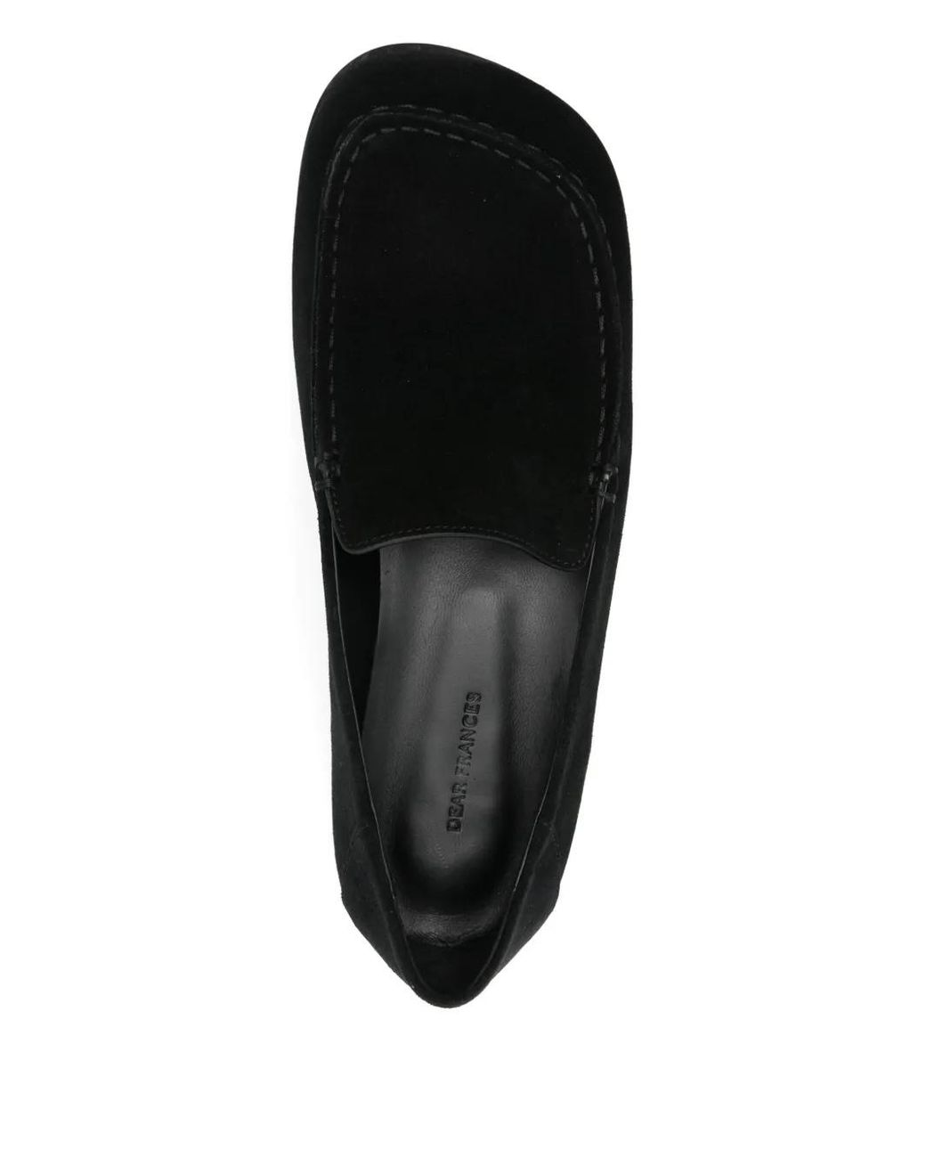 Dear Frances Black Suede Loafers