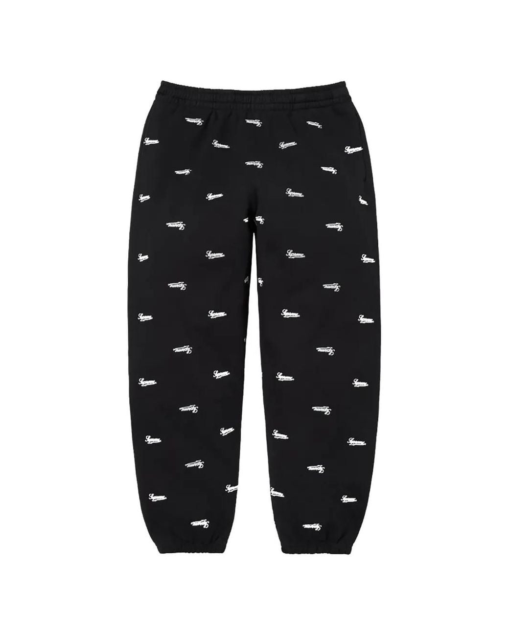 Supreme Black Pantalon De Jogging Repeat Script for men
