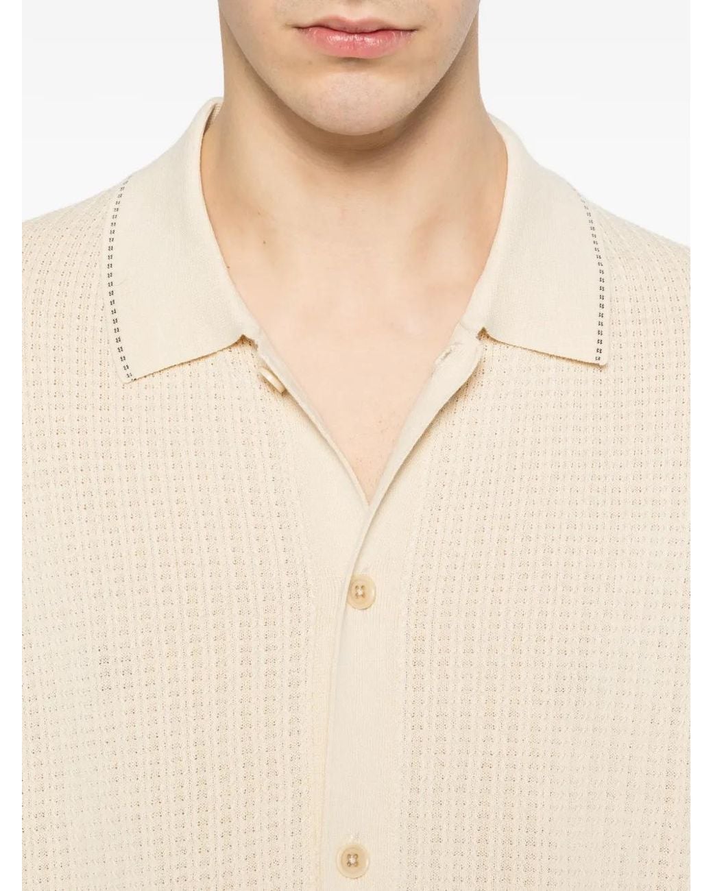 NN07 Natural Nalo Buttoned Polo Shirt for men