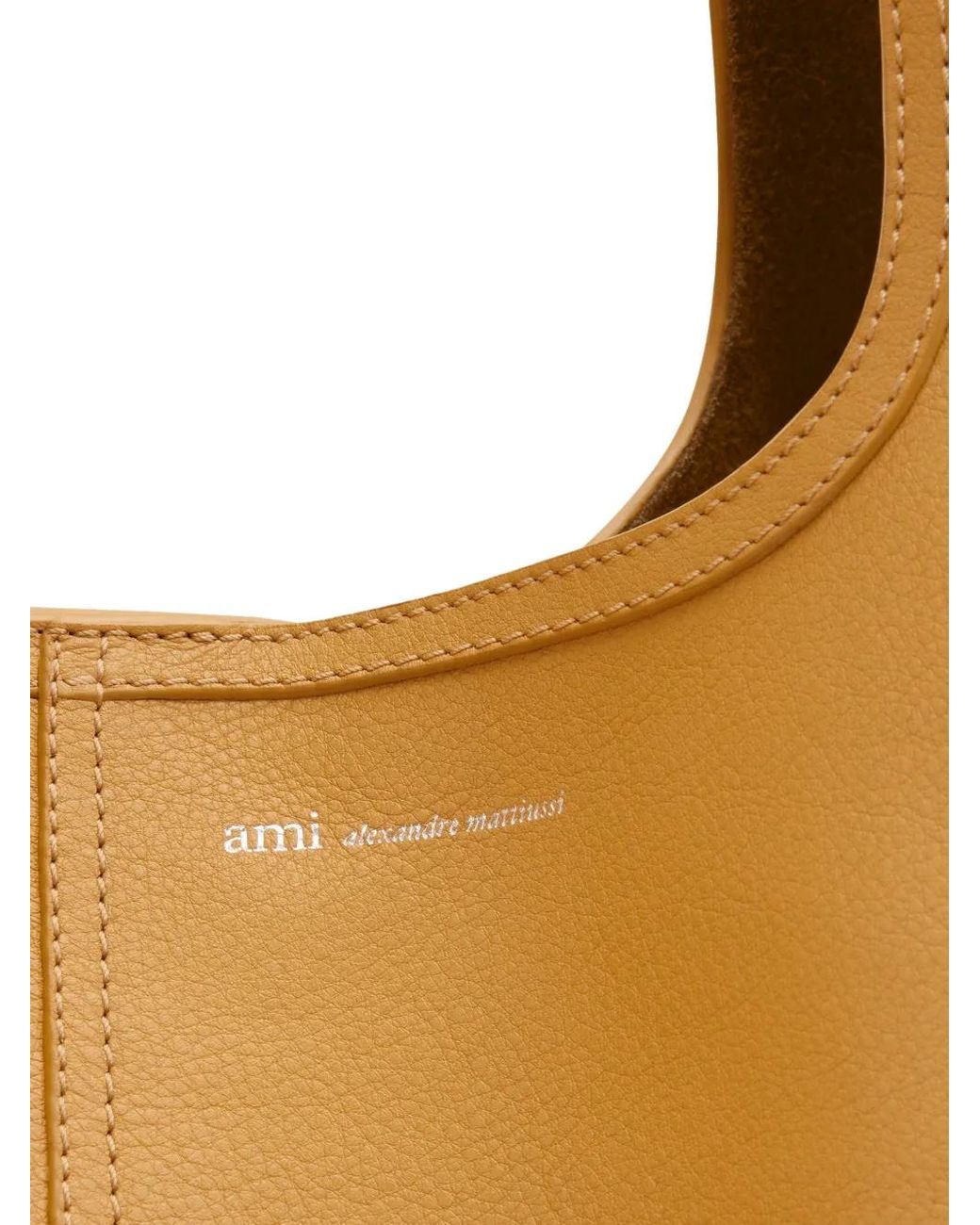 AMI Natural Supple Leather Etienne Tote Bag