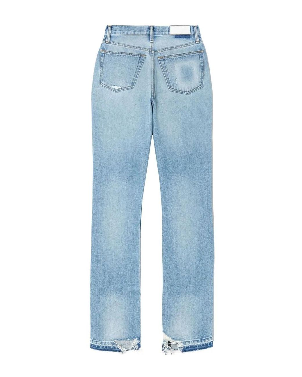 Re/done Blue High-Rise Light Wash Jeans