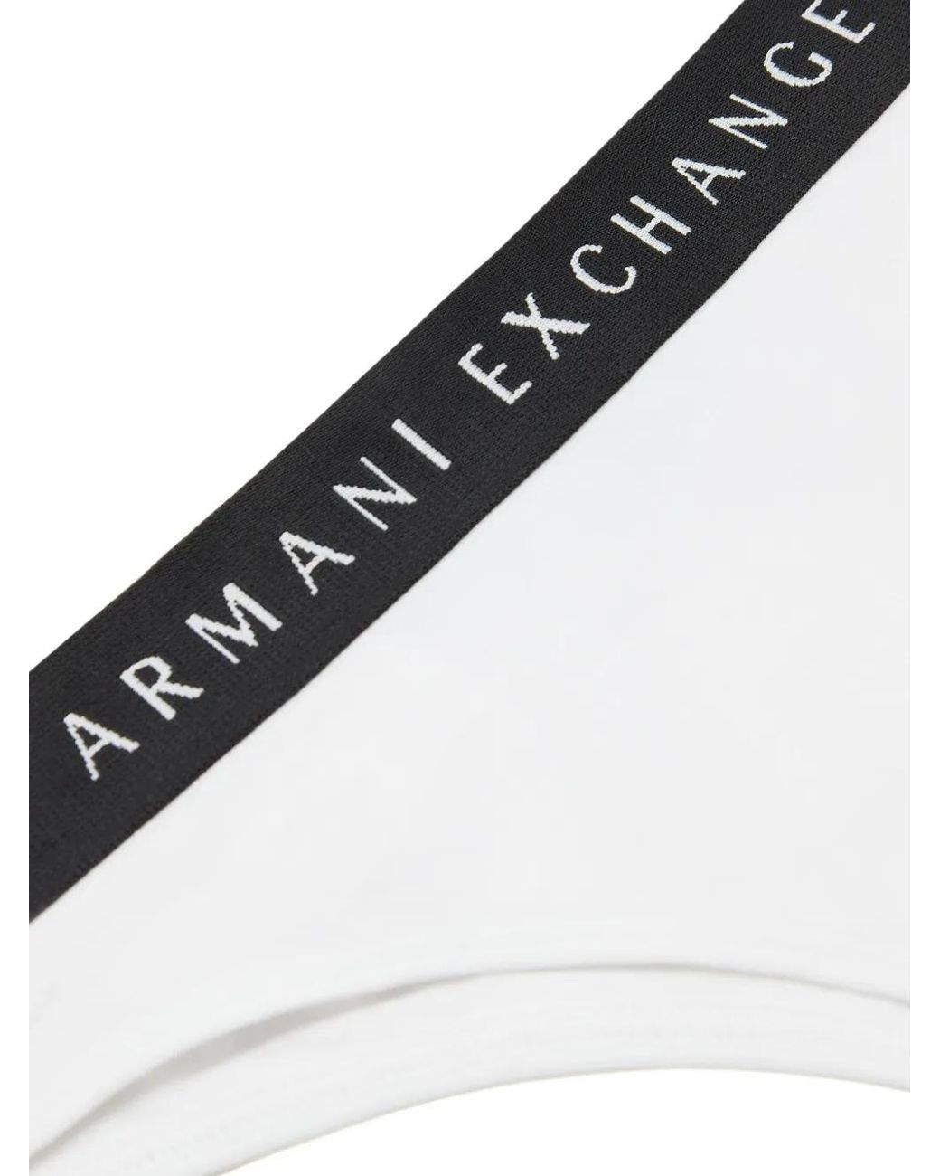 ARMANI EXCHANGE White Logo-Waistband Briefs