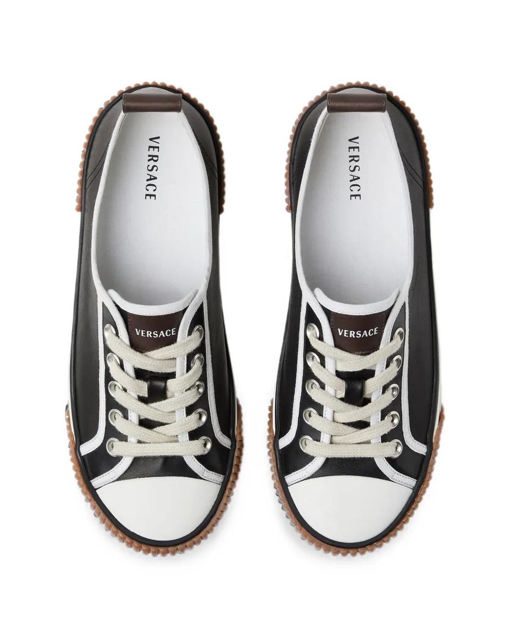Versace White Goliath Nappa Trainers for men