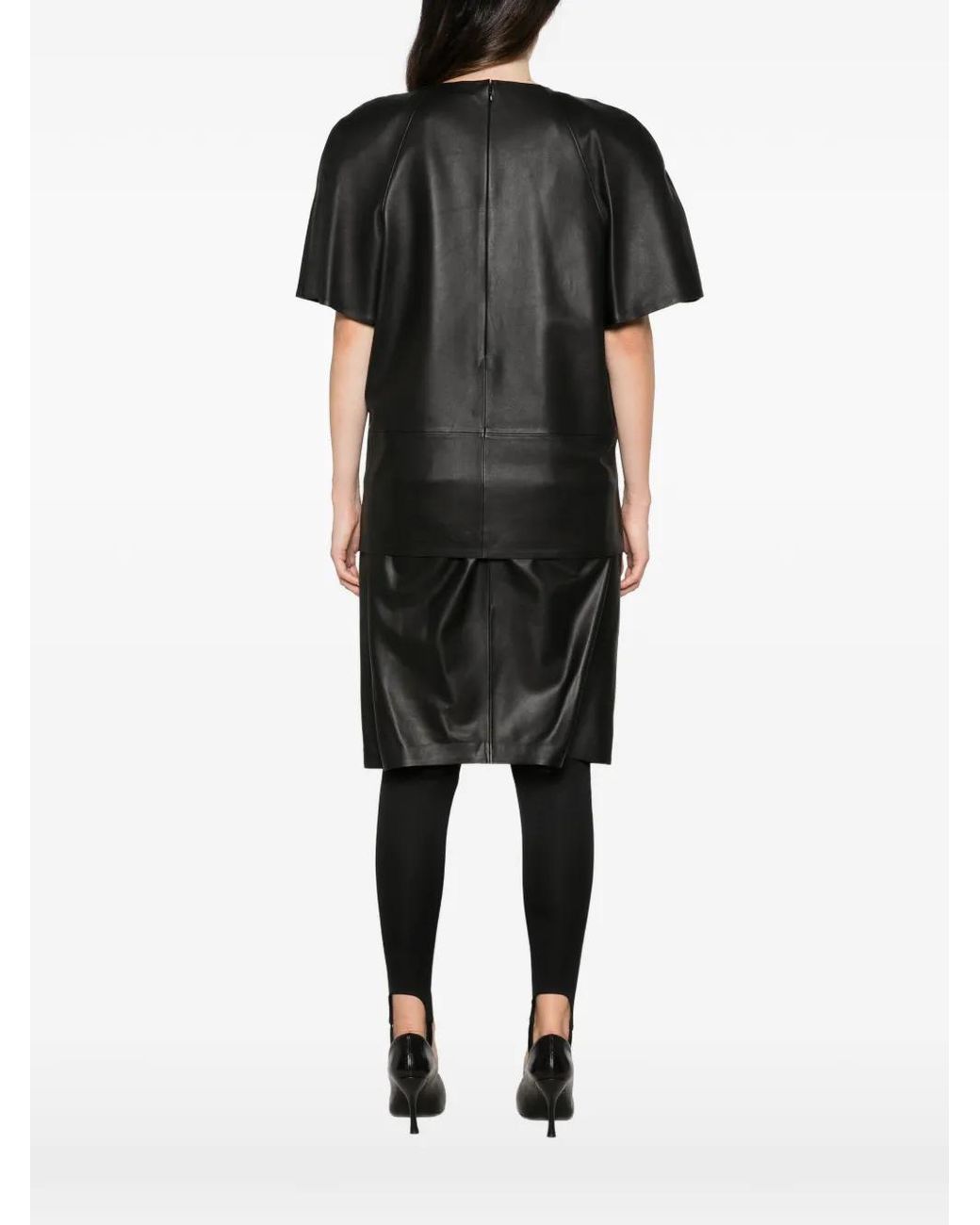 Totême Black Cocoon Leather Top
