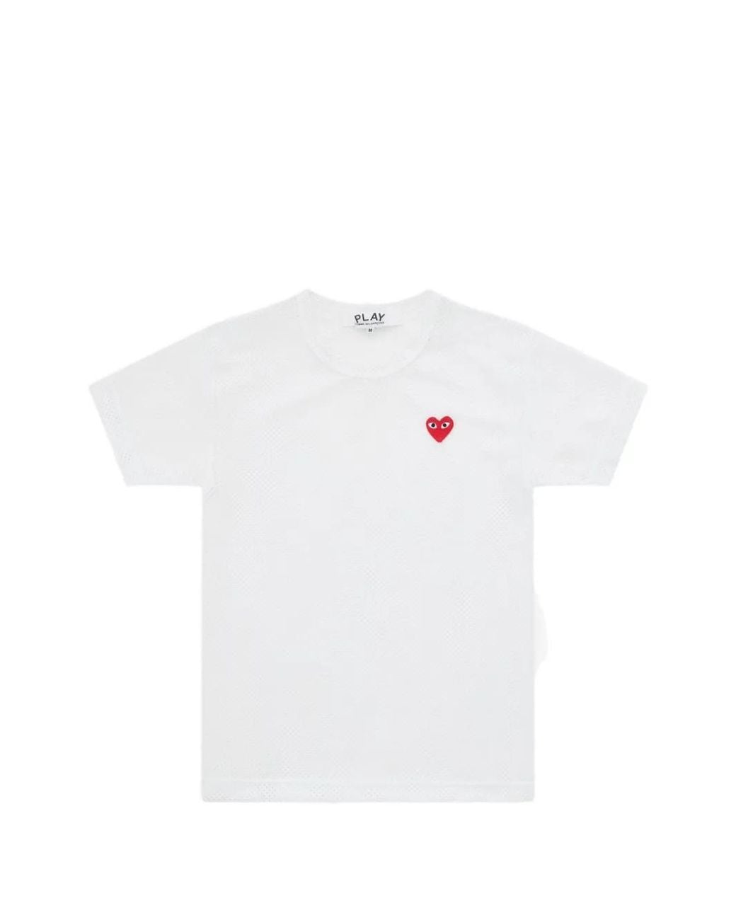 COMME DES GARÇONS PLAY White Heart-Patch T-Shirt