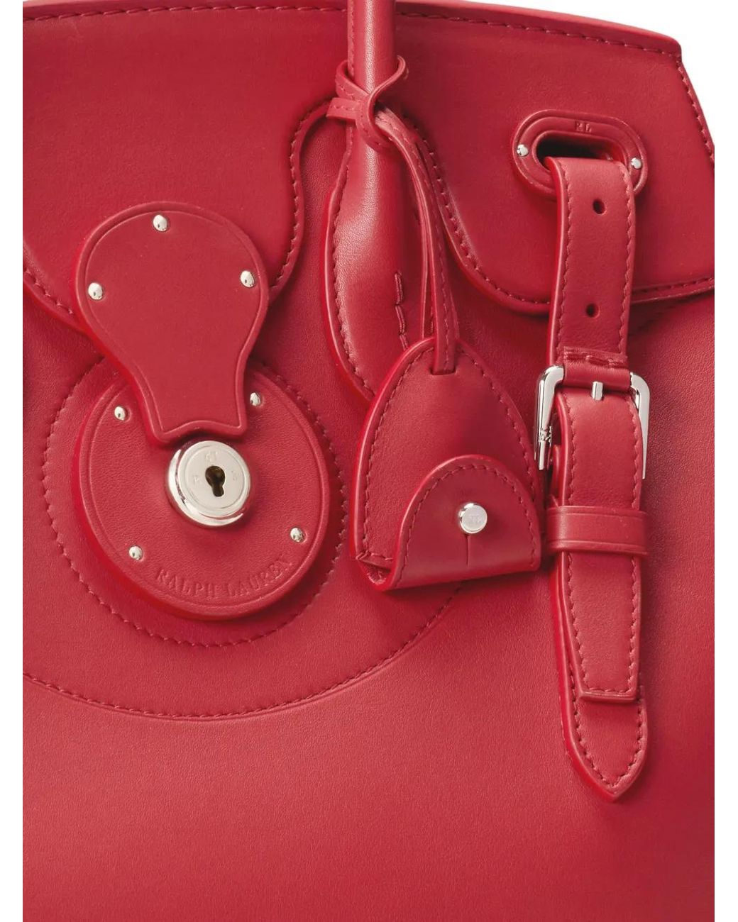 Ralph Lauren Red The Soft Ricky 33 Tote Bag