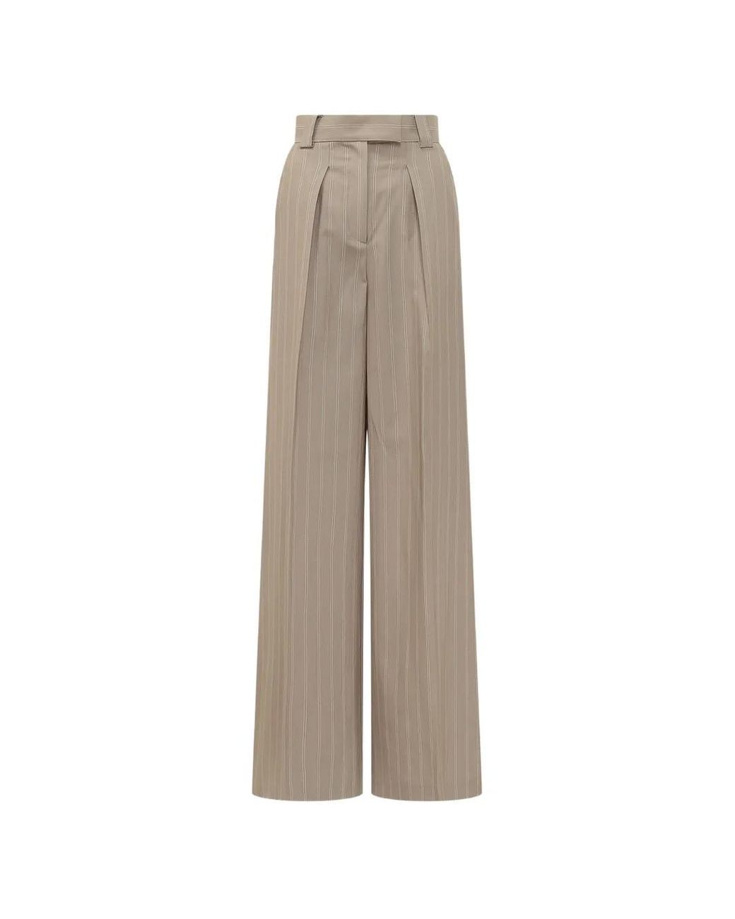 Mom's Pants Natural Striped Trousers