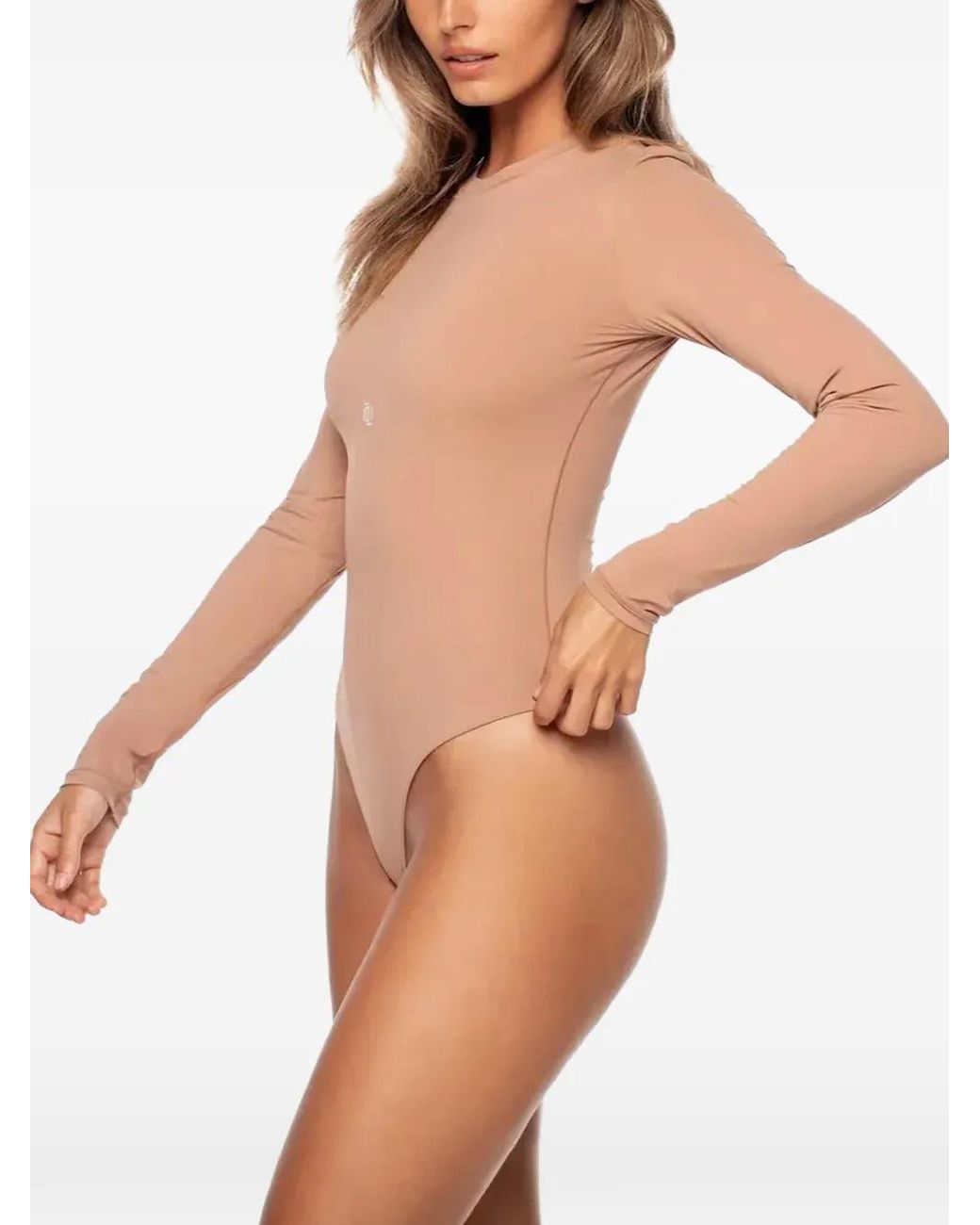 GOD SAVES QUEENS Natural Long-Sleeve Bodysuit