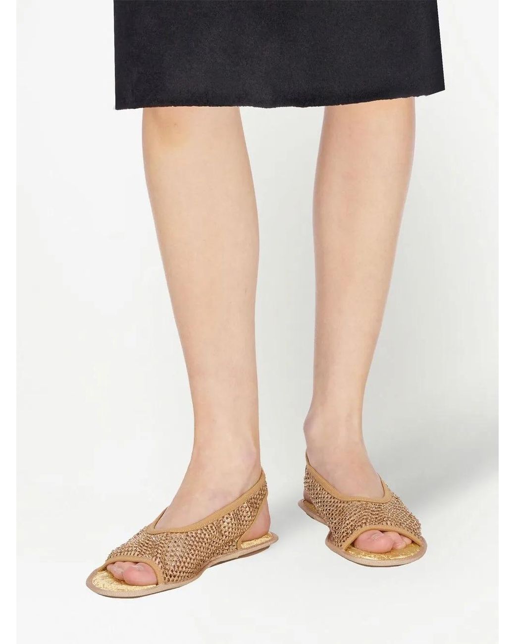 Ferragamo Natural Anio Nomadic Stories Slingback Sandals