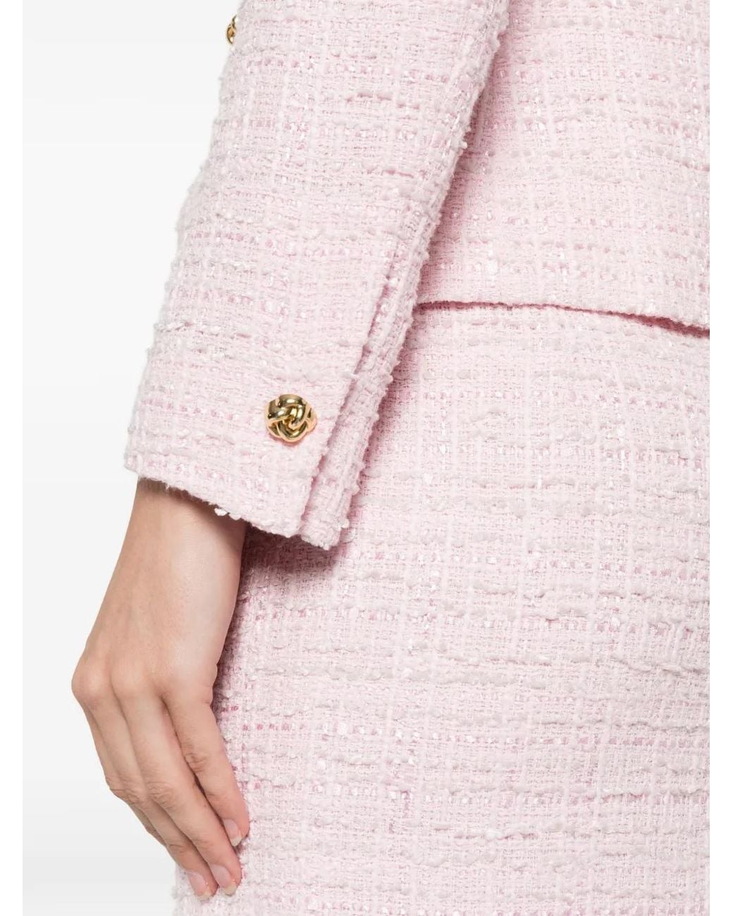 Tagliatore Pink Jodie Button Flap-Pocket Jacket