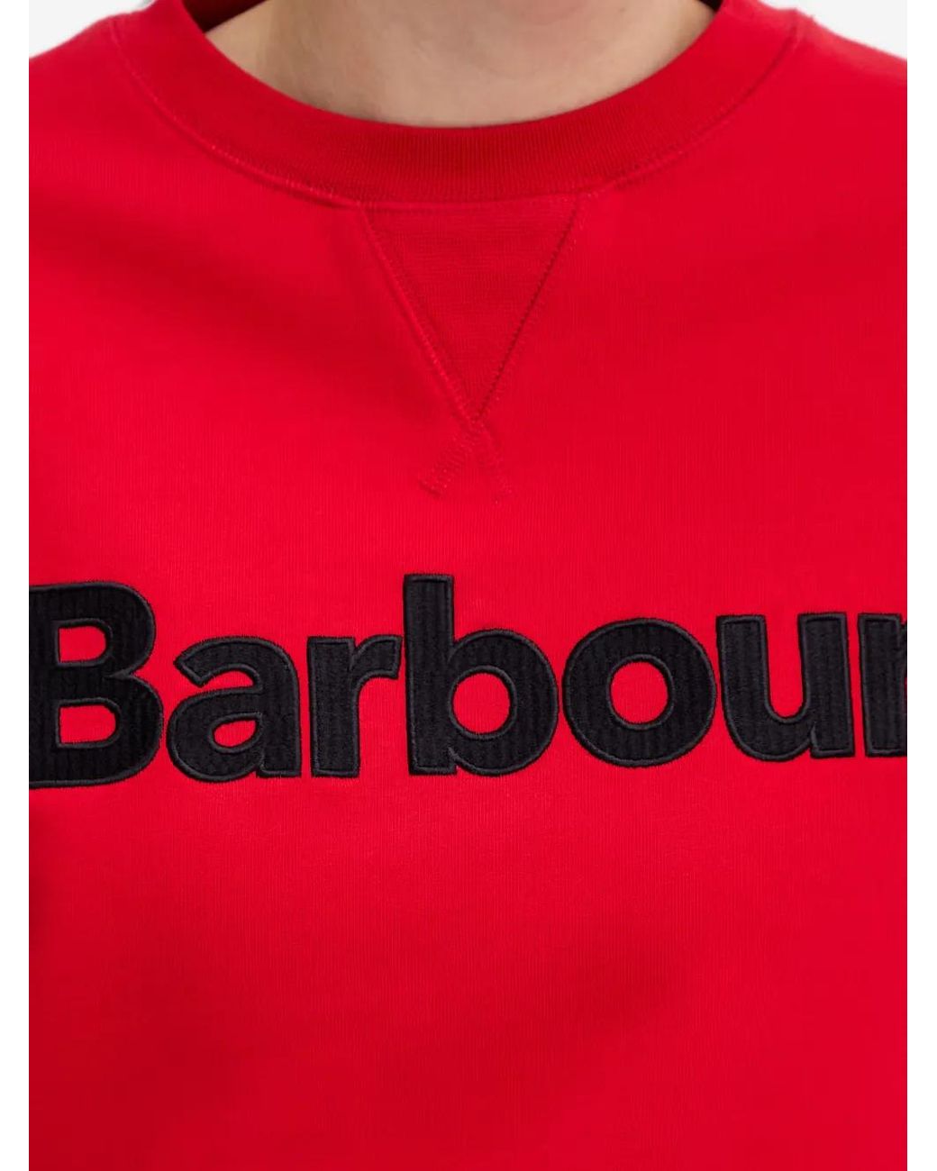 Barbour Red Hartland Logo Sweatshirt