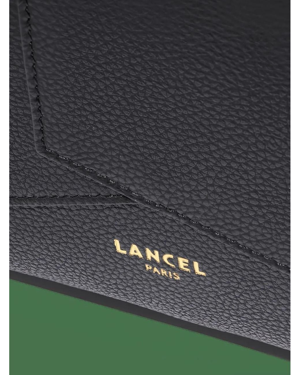 Lancel Black Enveloppe Leather Laptop Bag