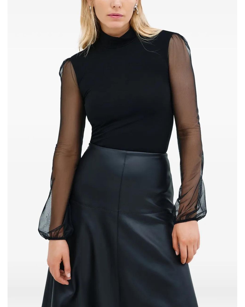 MARCELLA Black Liv Long-Sleeve Top