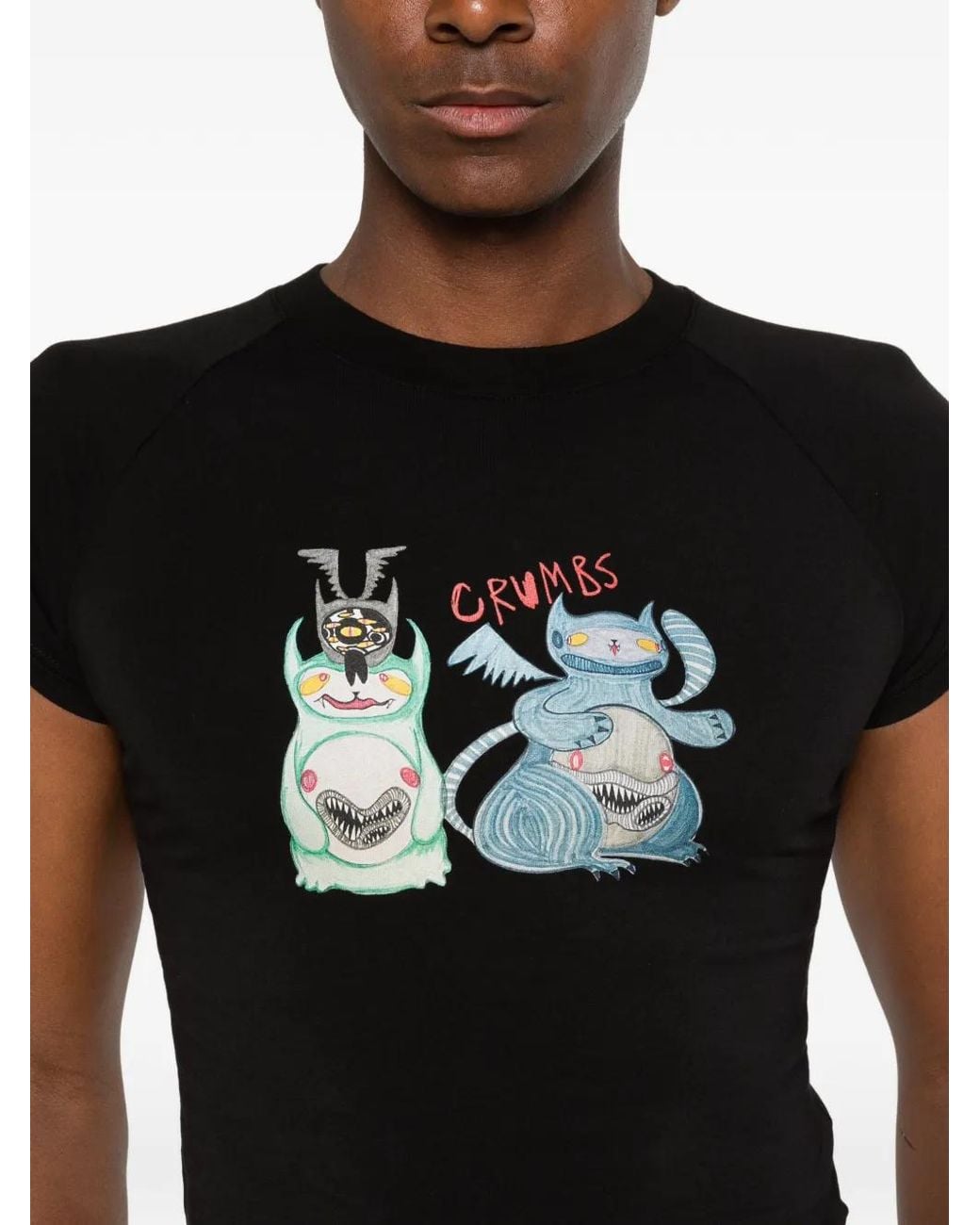 Charles Jeffrey Black Graphic-Print T-Shirt
