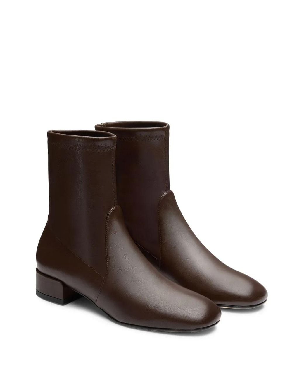 Stuart Weitzman Brown Bacari Stretch-Nappa Ankle Boots