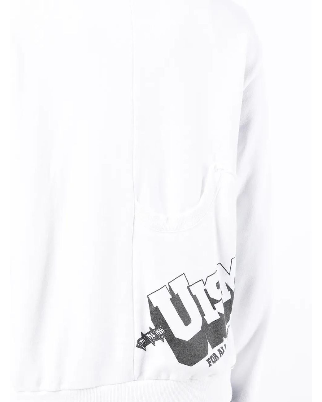 Undercoverism White Logo-Print Crew Neck Sweatshirt for men