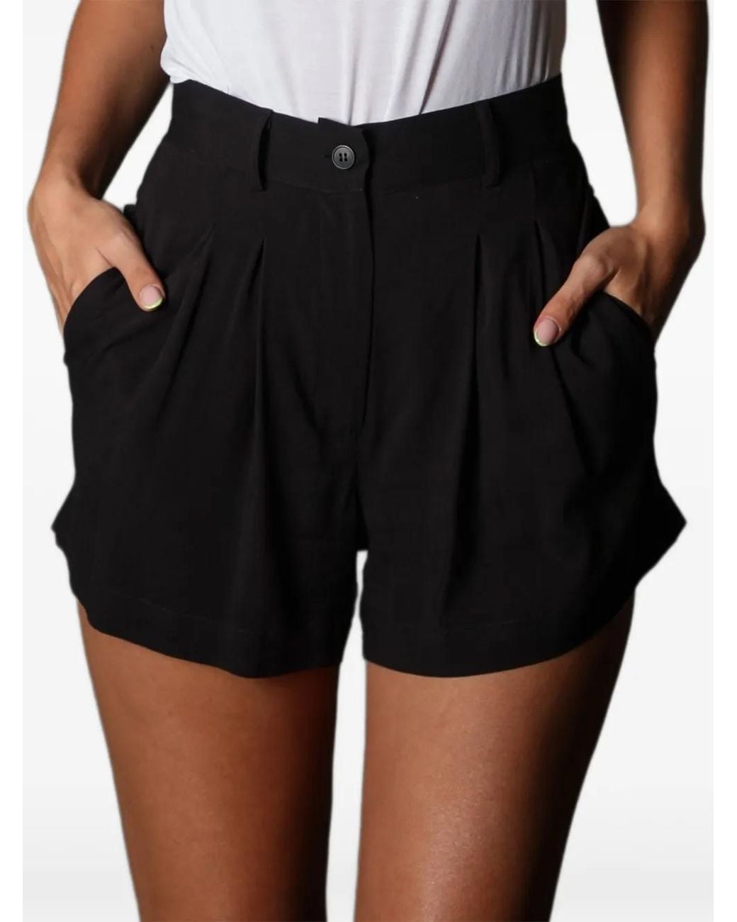 Tessitura Black So Light High-Rise Shorts