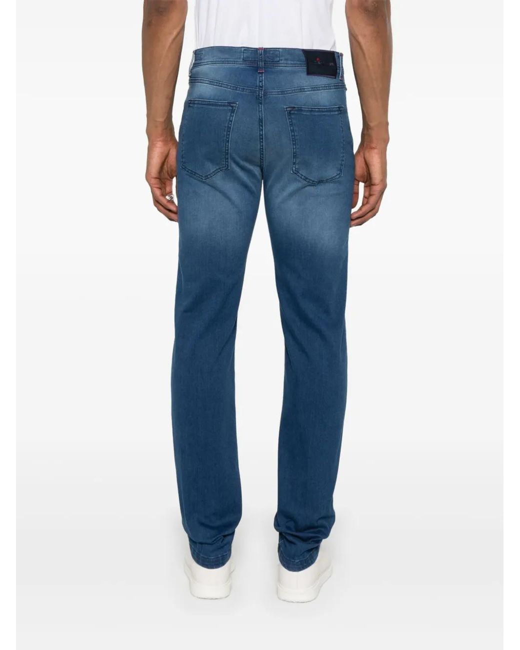 Kiton Jeans Met Logopatch in het Blue voor heren