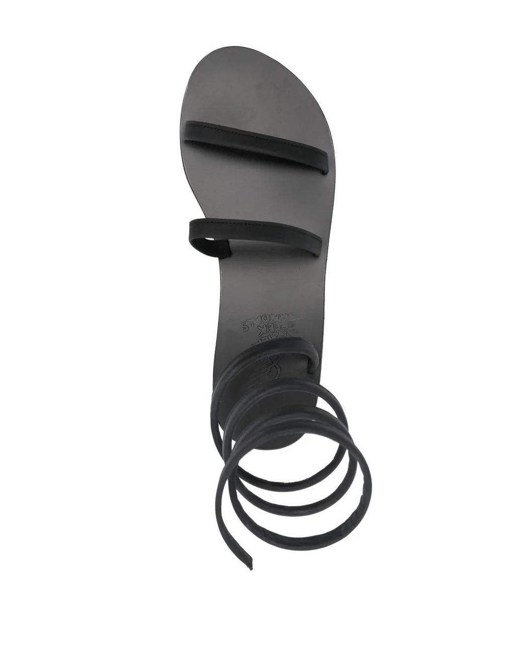 Ancient Greek Sandals Black Strappy Leather Sandals