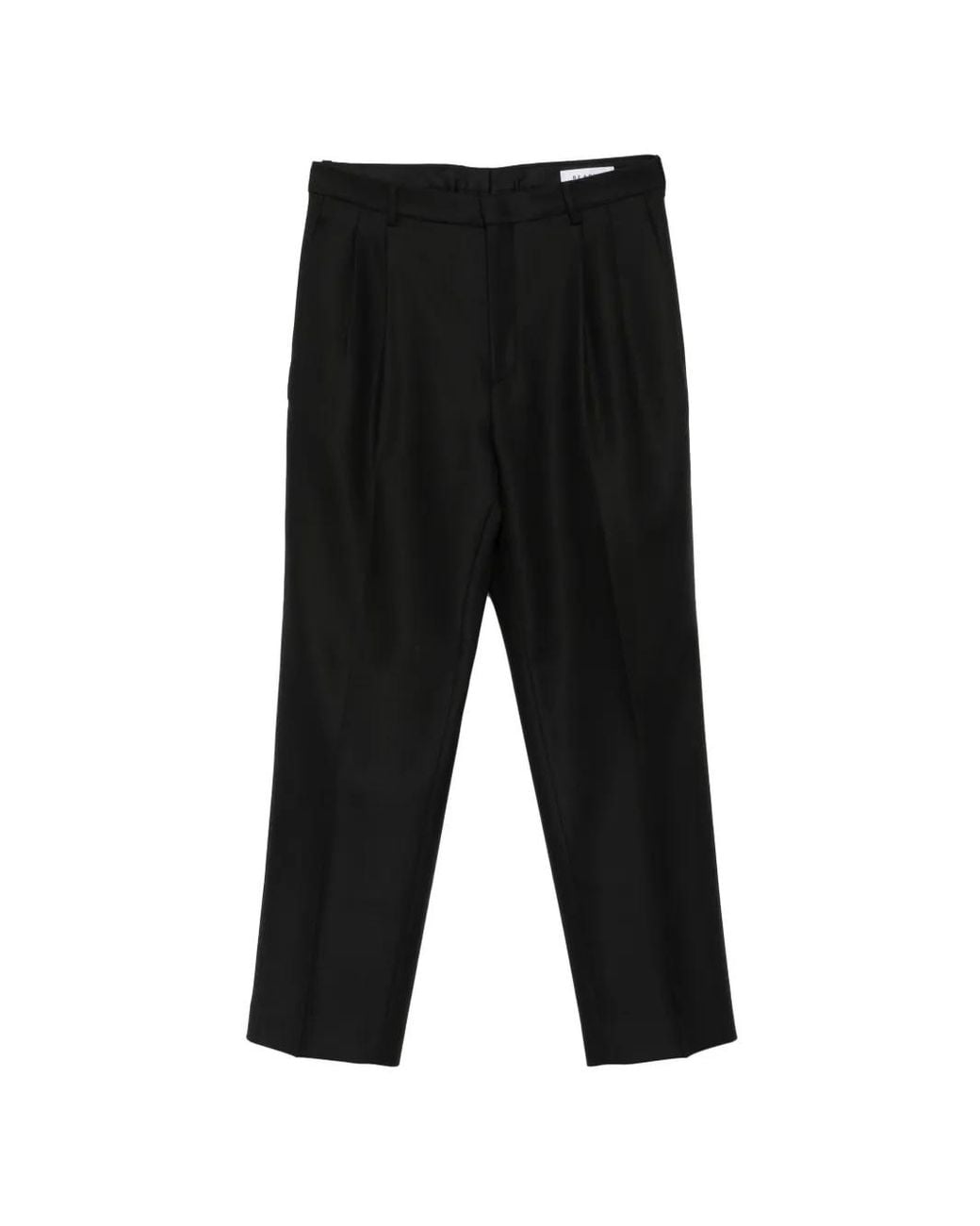 BE ABLE Black Pleated Tapered Trousers for men