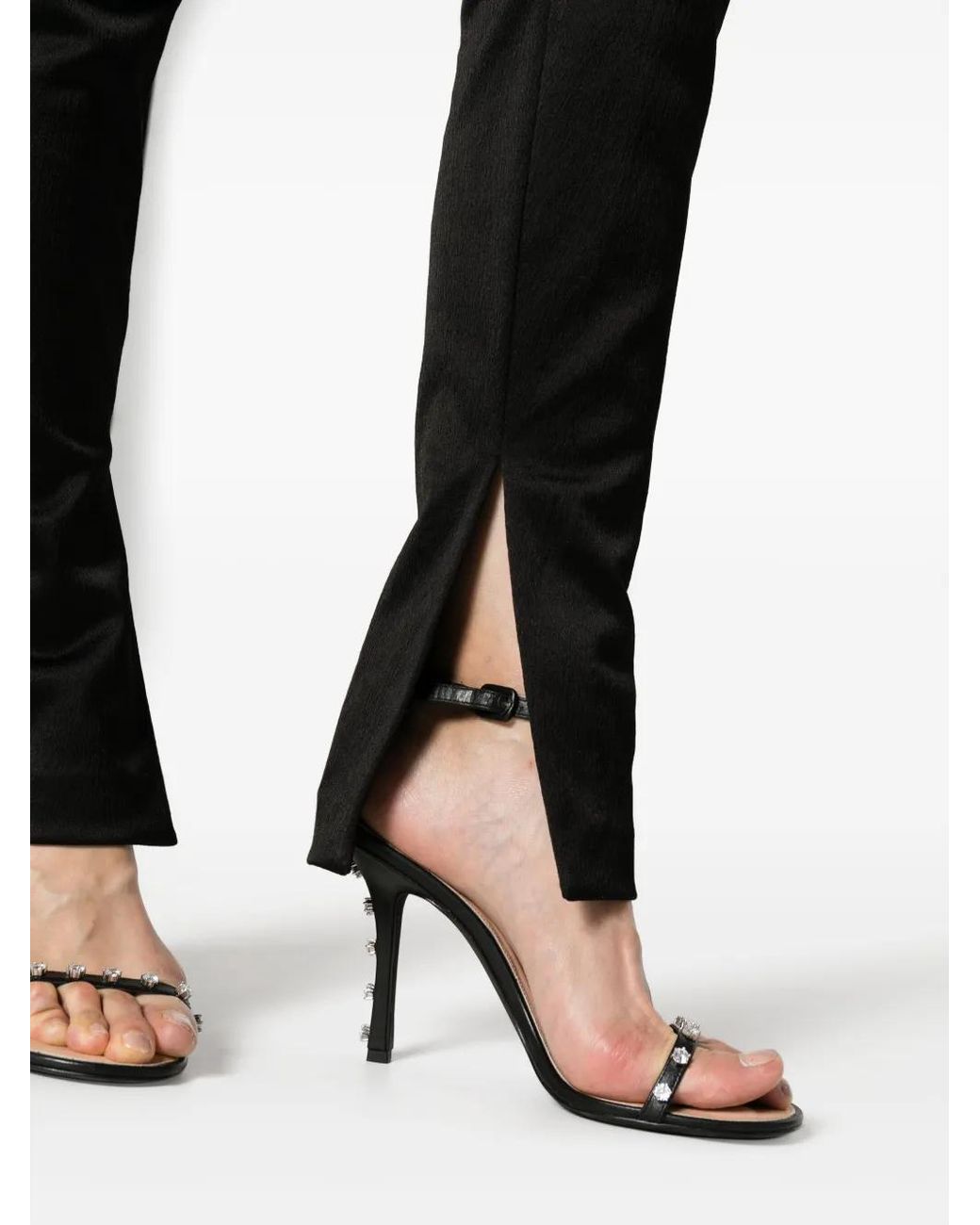 Alexander Wang Black Stretch-Satin Tailored Legging