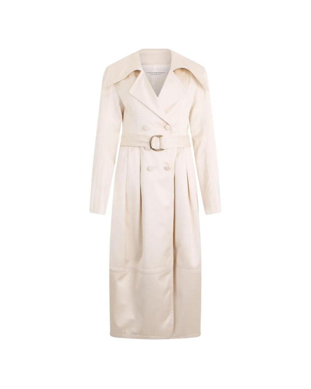 Philosophy Di Lorenzo Serafini White Double-Breasted Trench Coat
