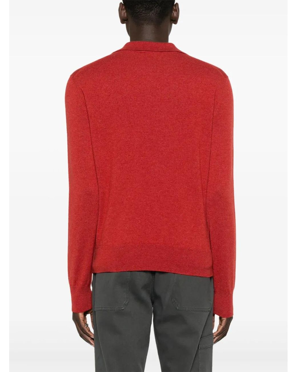 D4.0 Klassischer Kaschmirpullover in Red für Herren