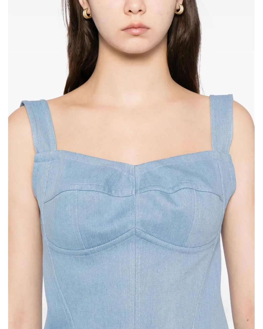 BLAKLACE Blue Panelled Top