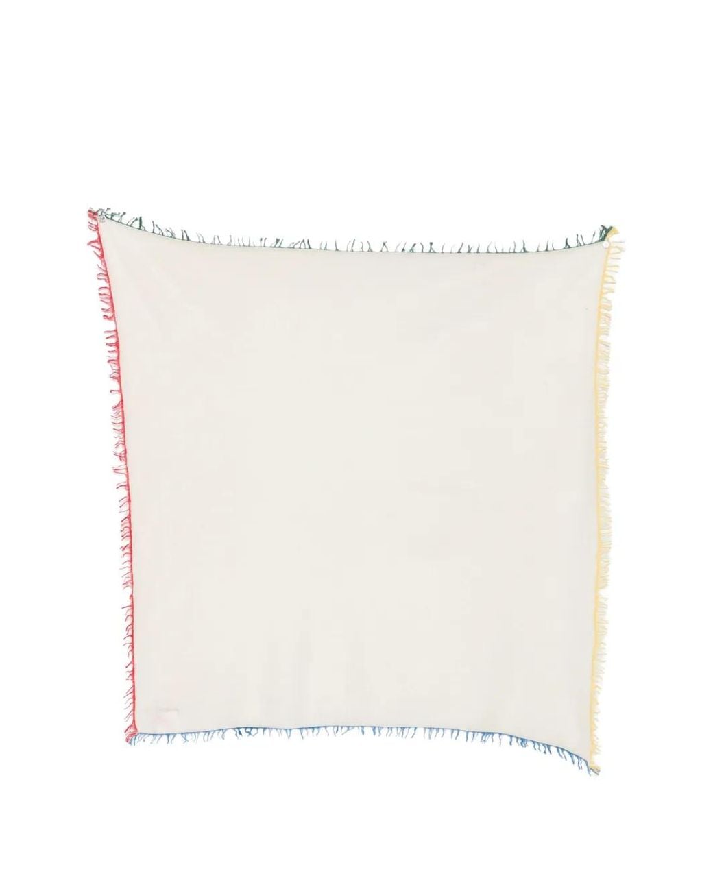 Faliero Sarti White Little Addy Frayed Scarf