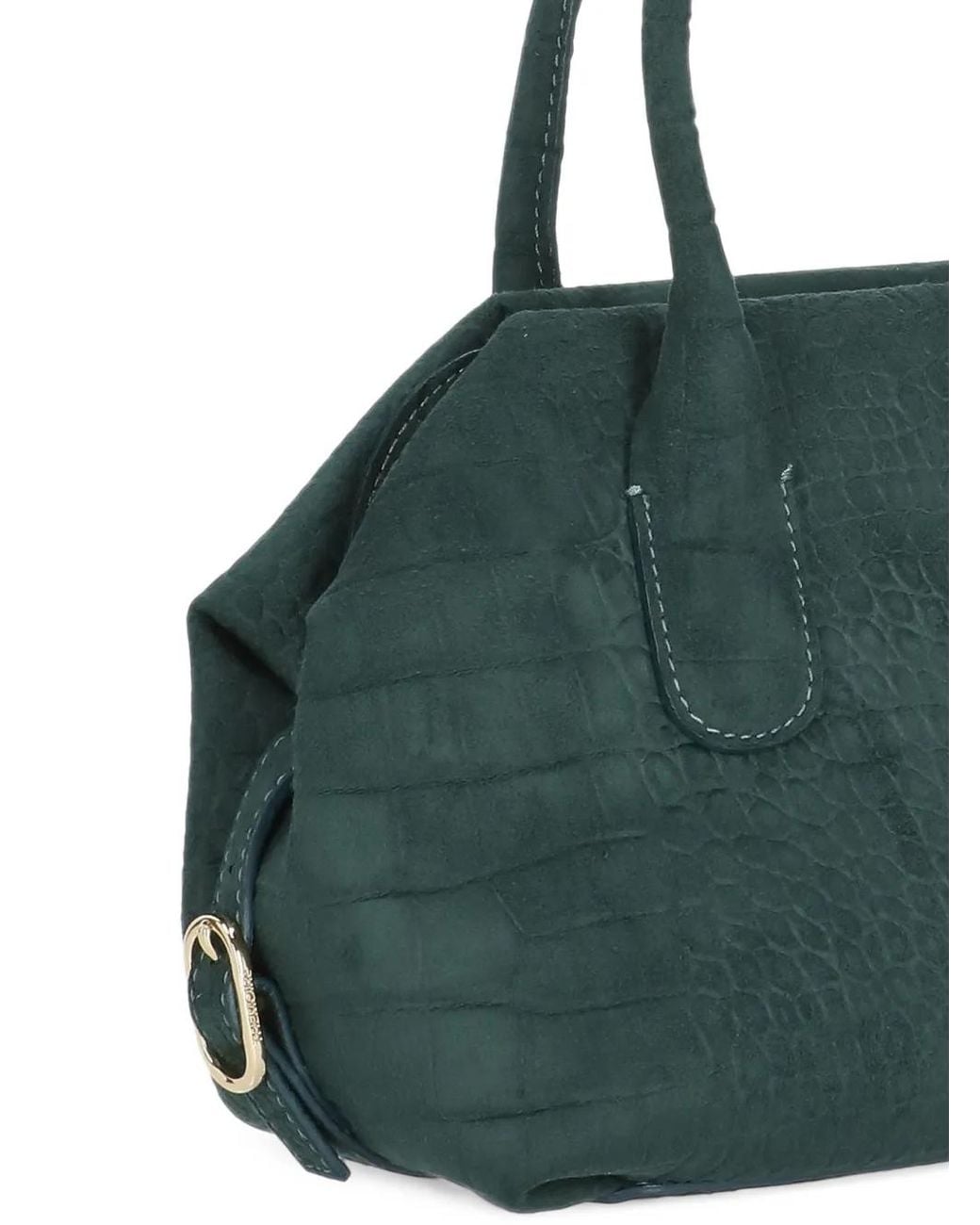 THEMOIRÈ Green Talia Croc-Effect Tote Bag