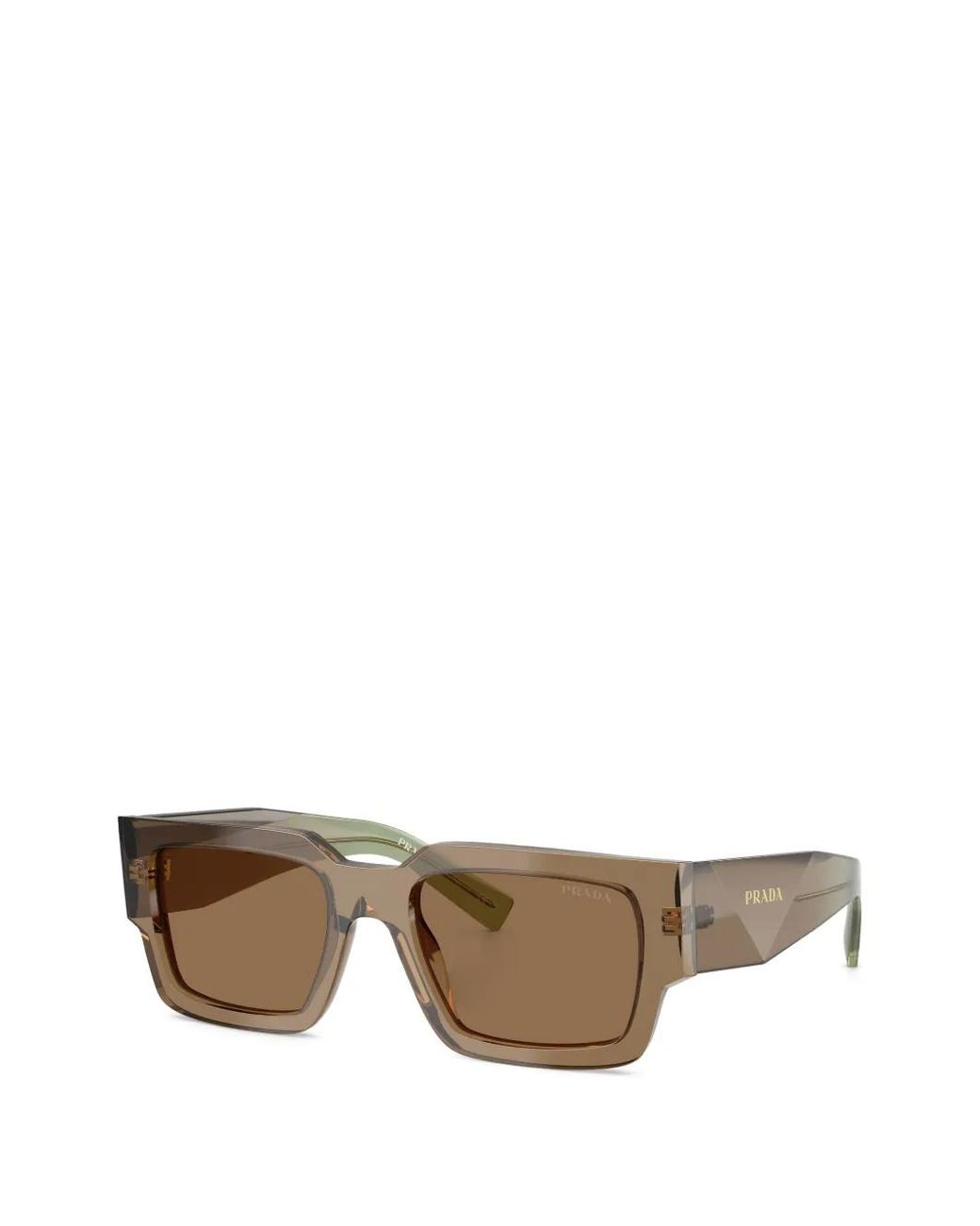 Prada Brown Symbole Square-Frame Sunglasses for men