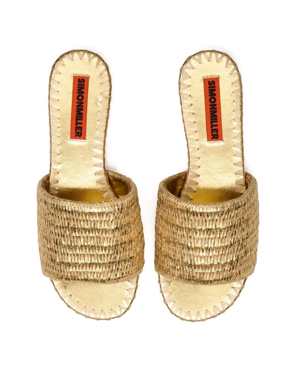 Simon Miller Natural Raffia Salerno Slides