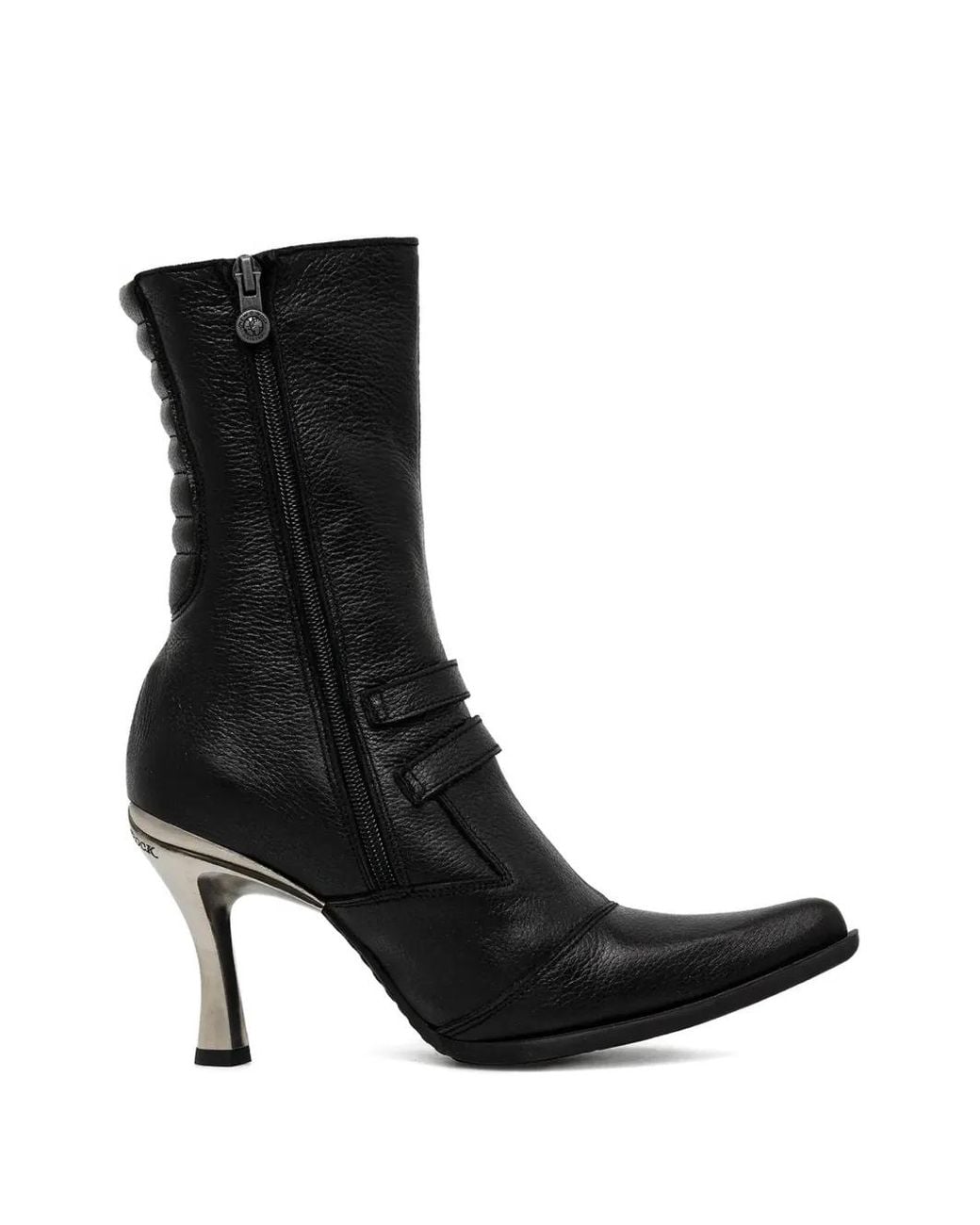 New Rock Black Stiefel mit Schnallendetail