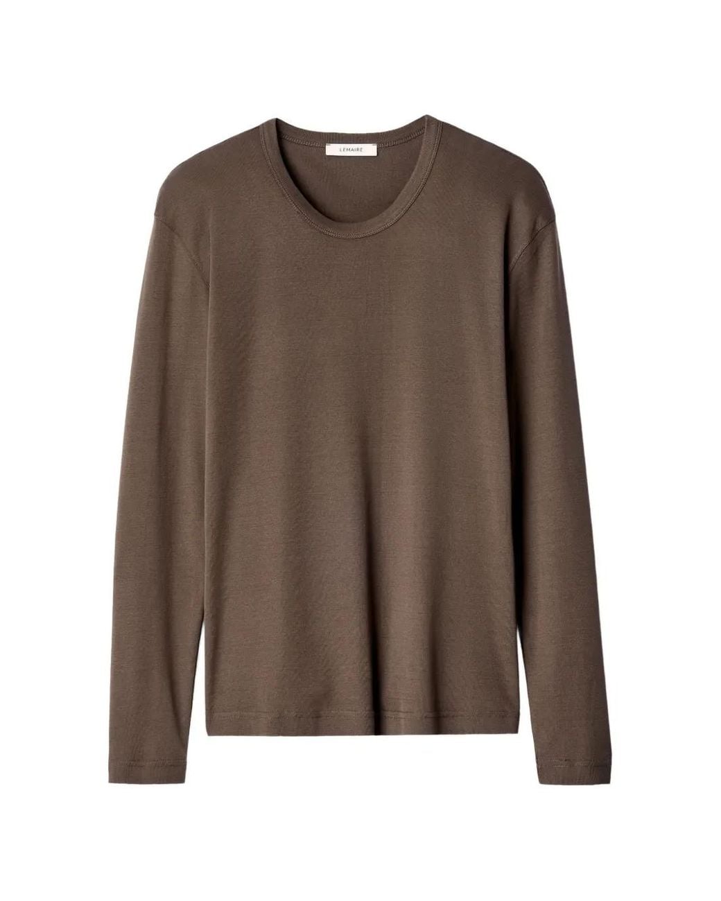 Lemaire Brown Rib Long-Sleeve Top